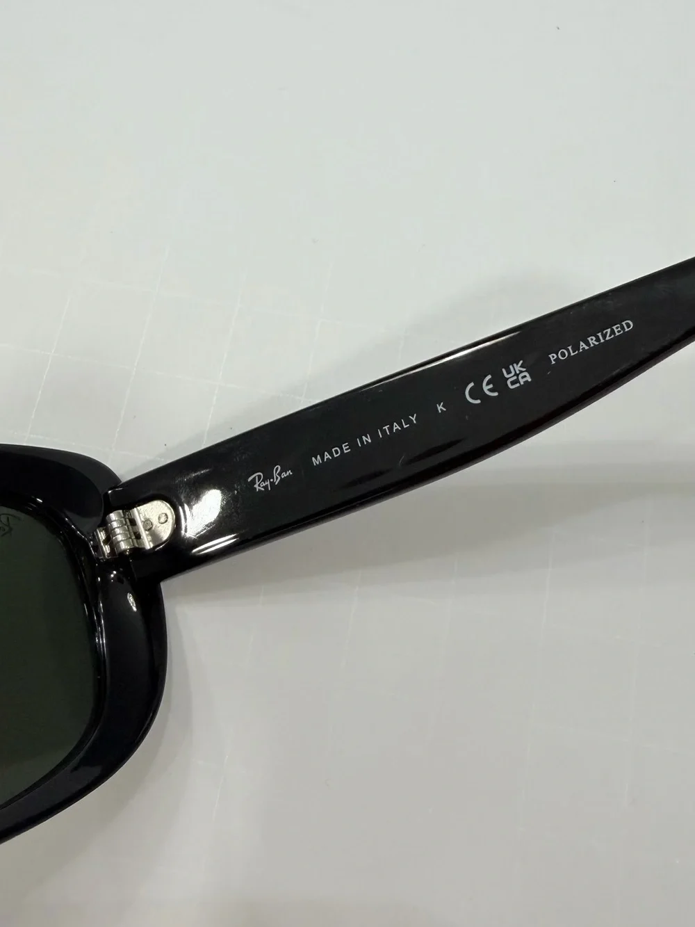 Ray-Ban Black Frame Sunglasses with Green Lenses